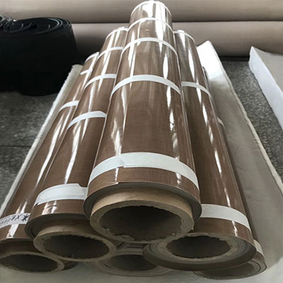 Food grade PTFE coated fiberglass brown fabric