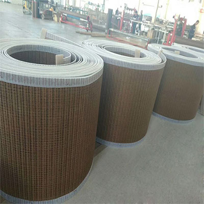 PTFE open mesh conveyor belt with PTFE film edge