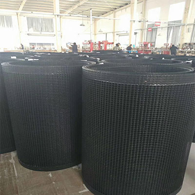 PTFE black open mesh conveyor belt with alligator joint