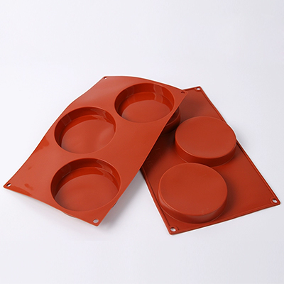 3 Holes non-stick round Silicone Cake Mold